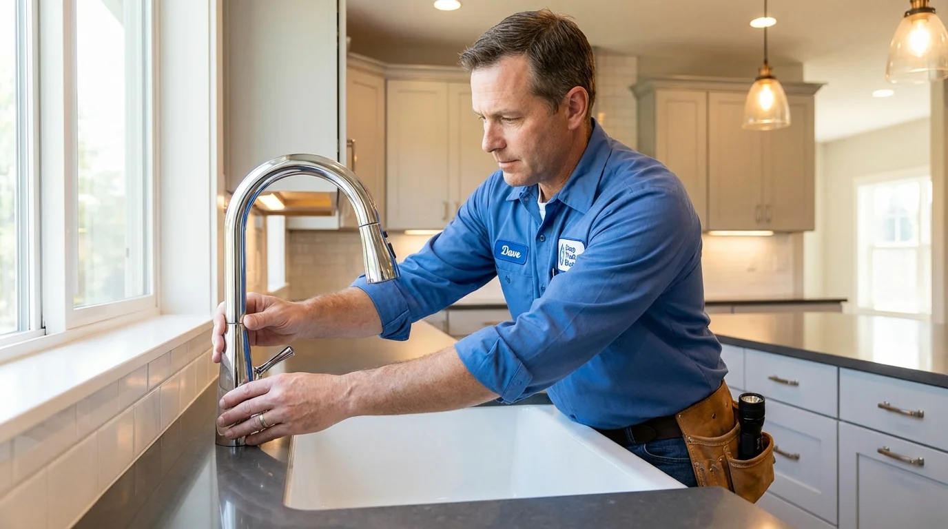 Kitchen faucet installation by Johns Plumbing LLC in Marietta